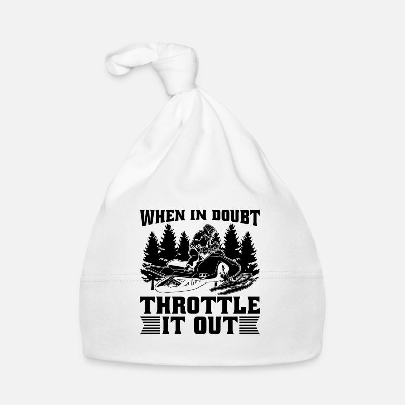 When In Doubt Throttle Motorsport Snowmobile Racer Baby Bio-Mütze