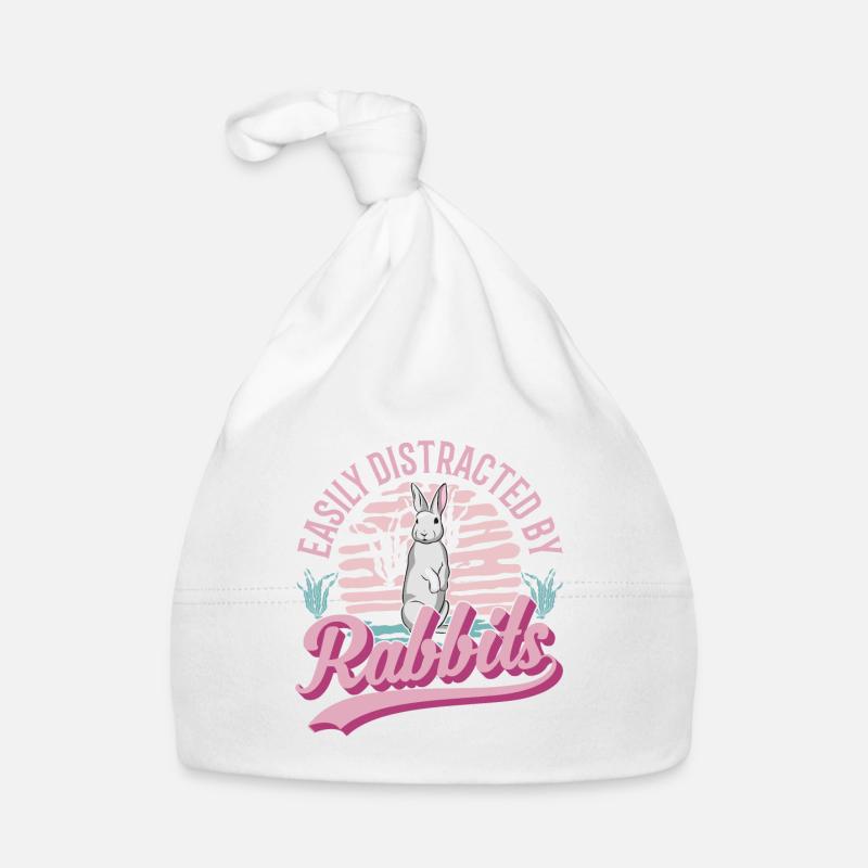 Easily distracted by Rabbits Hase Kaninchen Baby Bio-Mütze