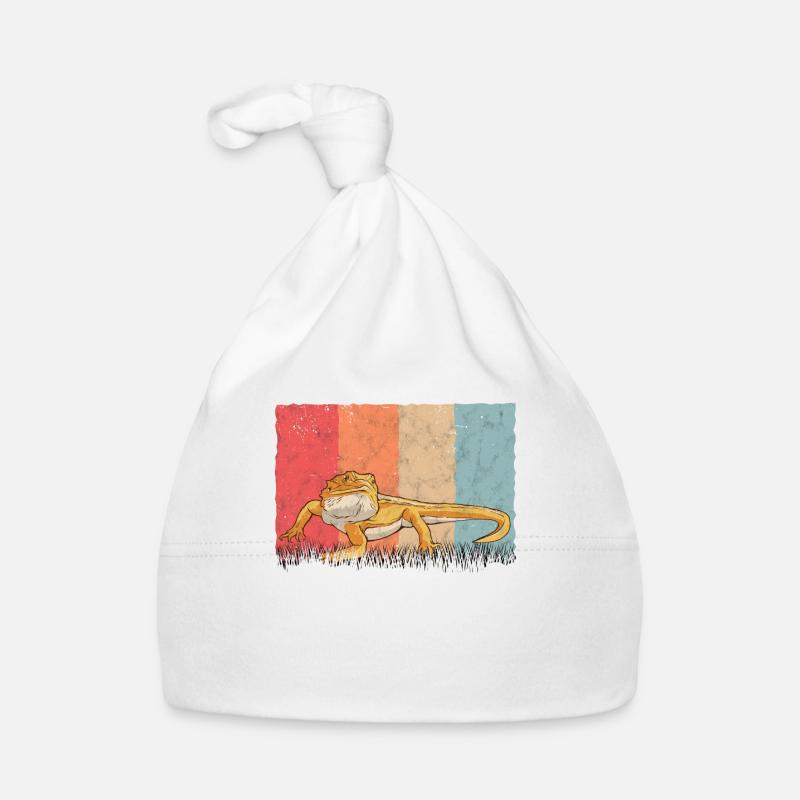 Bearded Dragon Retro Organic Baby Cap