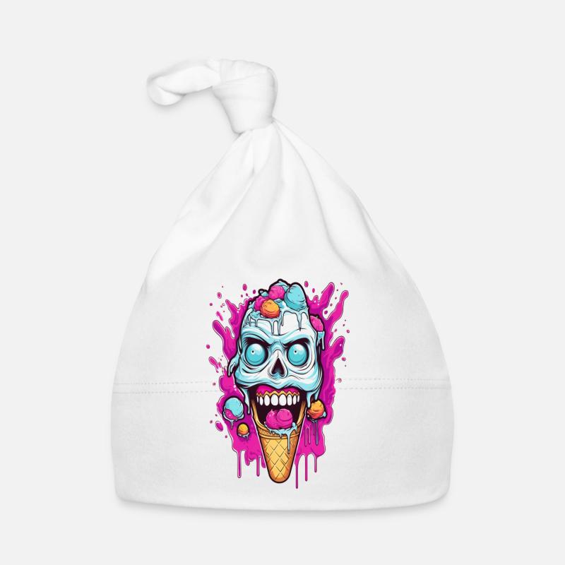 Skull Eiscreme Design Baby Bio-Mütze