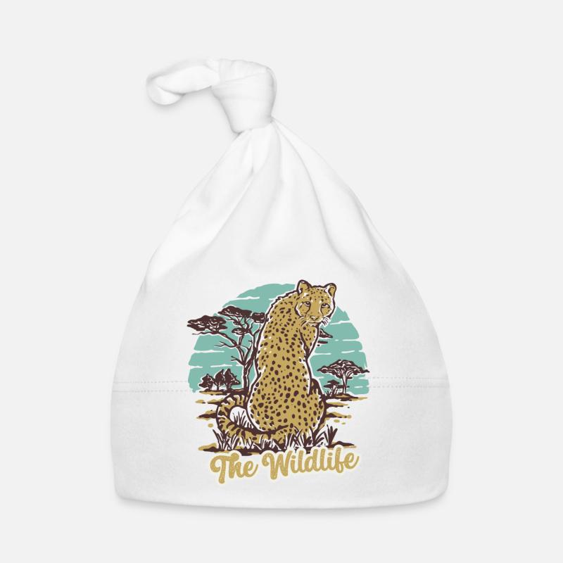 Le guépard de la faune Bonnet bio Bébé