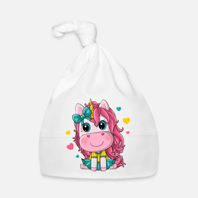 Einhorn-Mädchen Baby Bio-Mütze