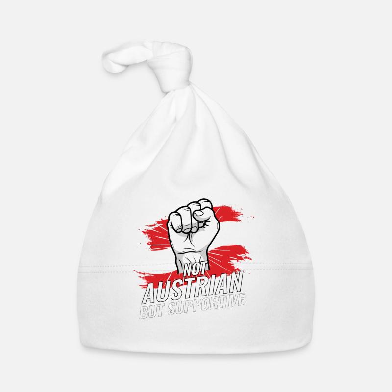 Not Austrian But Supportive Austria Flag Country Baby Bio-Mütze