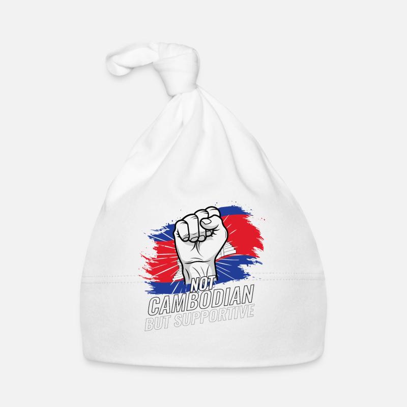 Not Cambodian But Supportive Cambodia Flag Baby Bio-Mütze