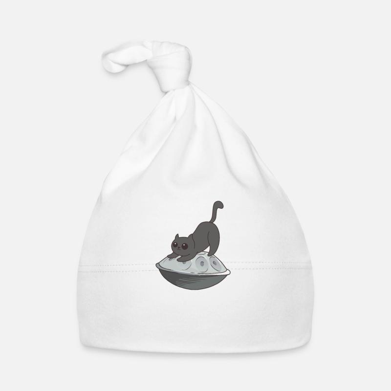 Handpan Cat Player Handpan - Bonnet bio Bébé - blanc