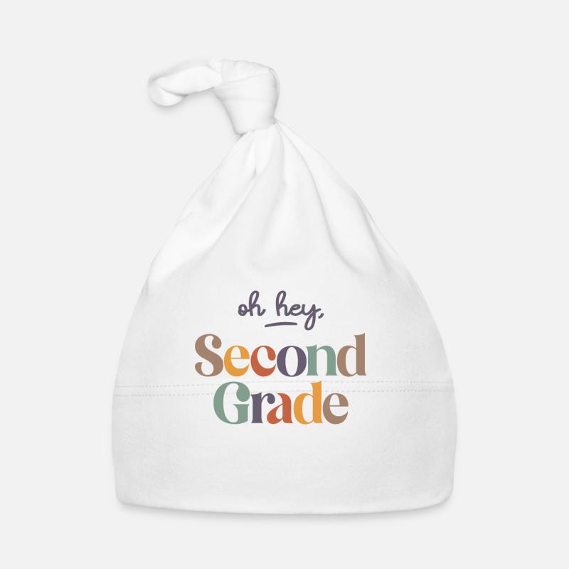 Oh Hey 2nd Second Grade, Back To School Organic Baby Cap