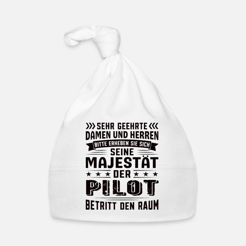 Pilot Geburtstag Pilot Sprüche Pilot Geschenke - Baby Bio-Mütze - Weiß