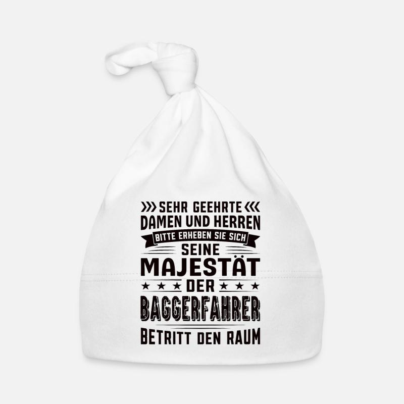 Baggerfahrer Geburtstag Baggerfahrer Sprüche - Baby Bio-Mütze - Weiß