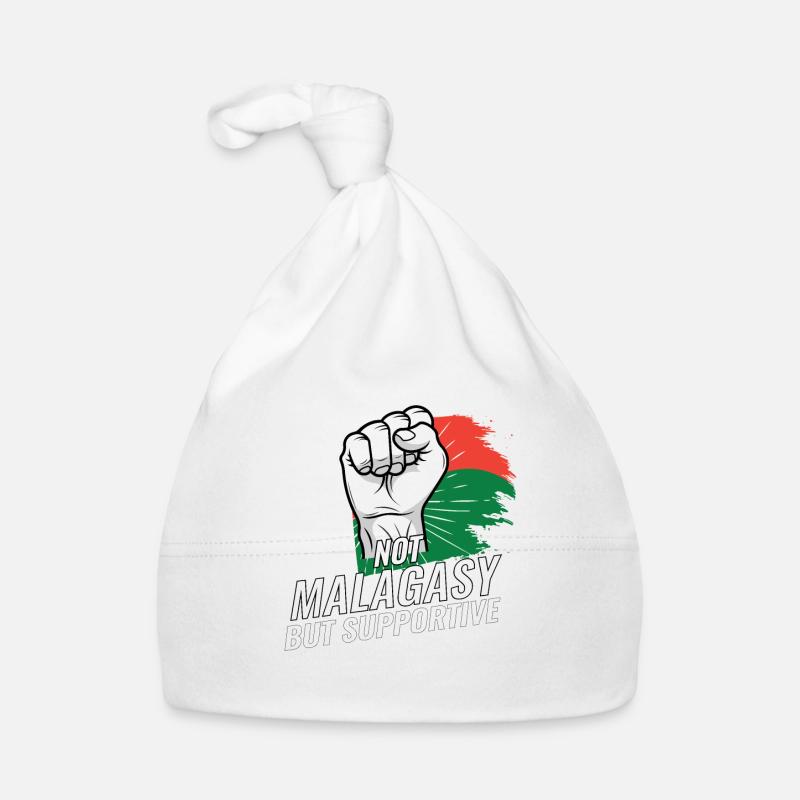 Pas malgache mais favorable au drapeau de Madagascar Bonnet bio Bébé