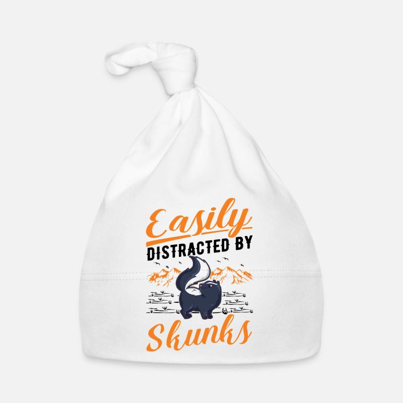 Easily distracted by Skunks Stinktier Baby Bio-Mütze