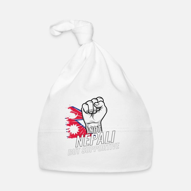 Pas népalais mais pays de drapeau du Népal favorable Bonnet bio Bébé