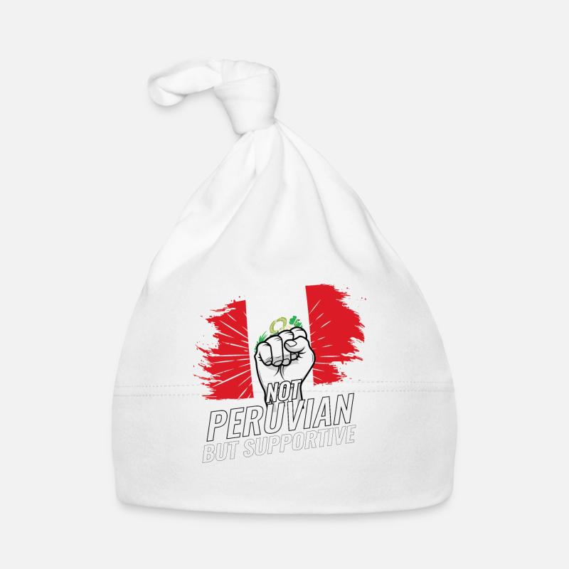 Not Peruvian But Supportive Peru Flag Country Organic Baby Cap