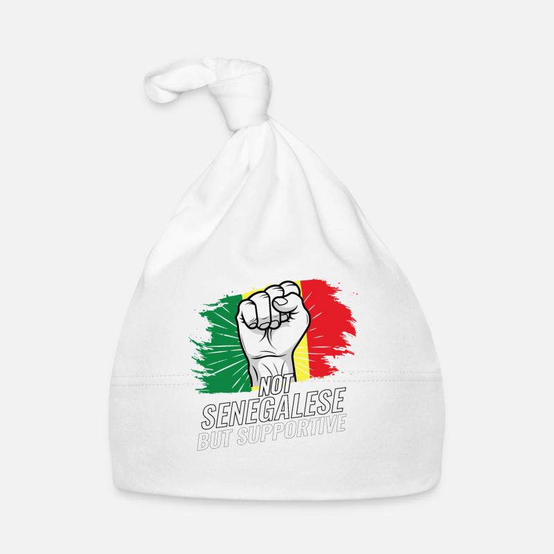 Pas sénégalais mais soutien au drapeau du Sénégal Bonnet bio Bébé
