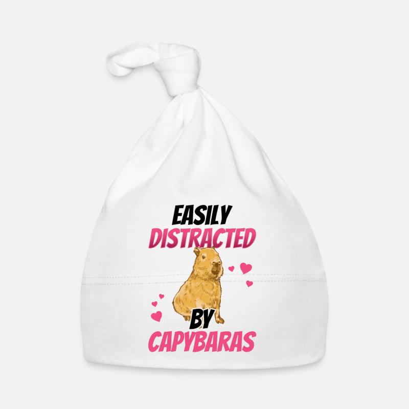 Capybara distracts South America capybara Organic Baby Cap