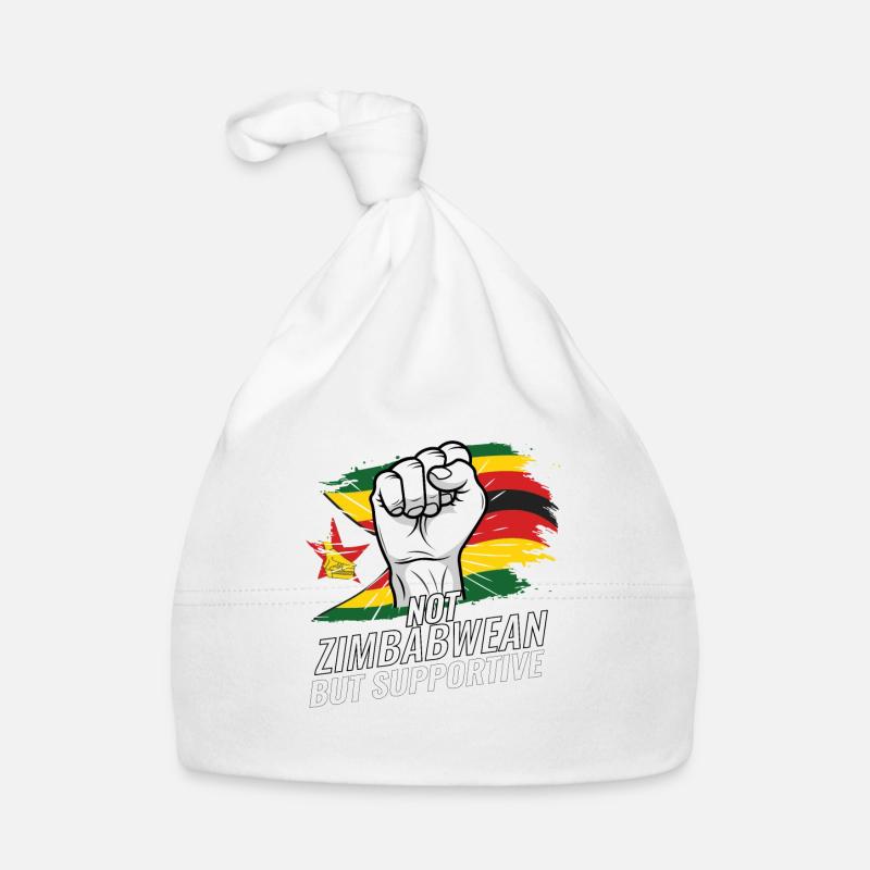 Pas zimbabwéen mais un drapeau zimbabwéen favorable Bonnet bio Bébé