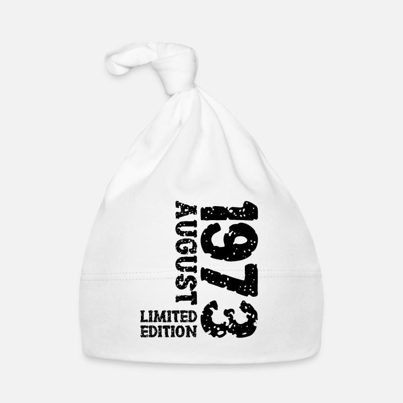1973 Août Édition Limitée 50e Tenue d’anniversaire - Bonnet bio Bébé - blanc