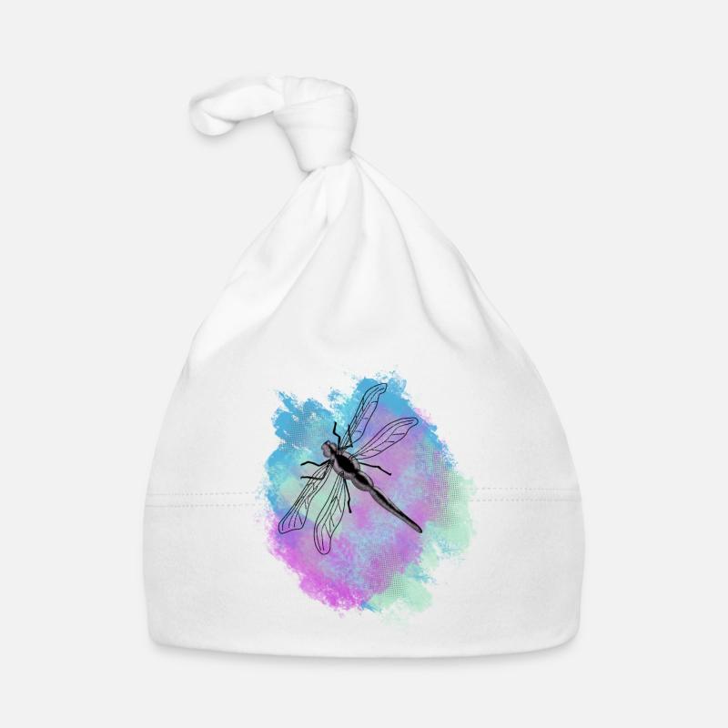 Libellule - coloré - aquarelle - hippie Bonnet bio Bébé