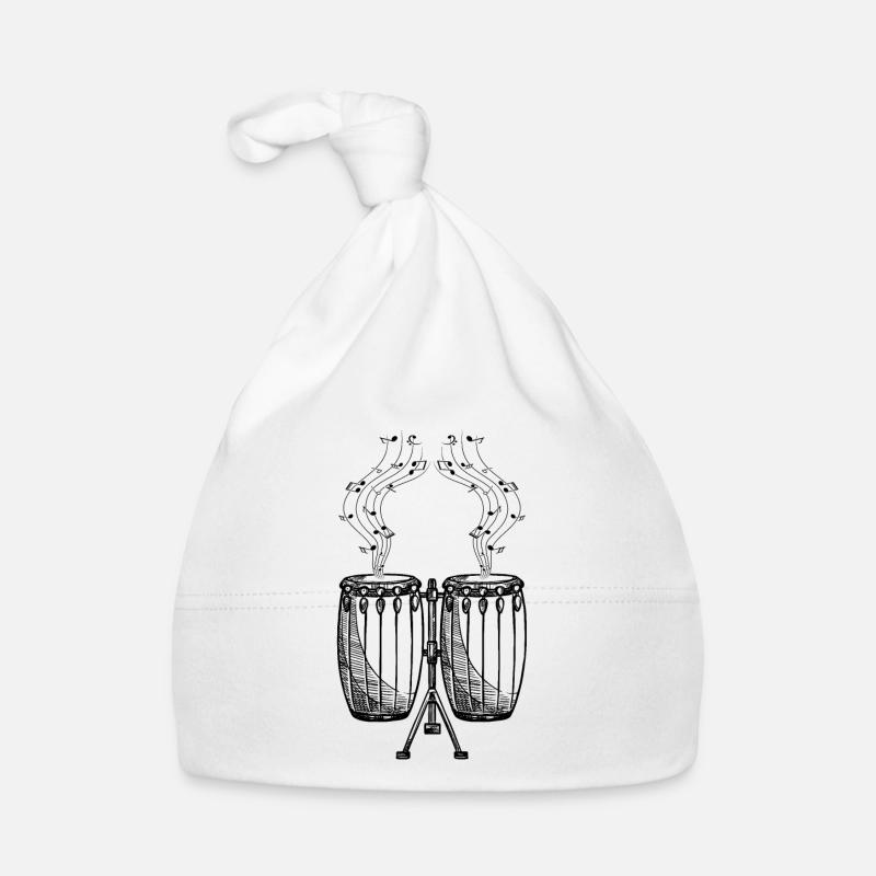 Conga Music Notes Conga Player Congas Musician Con Baby Bio-Mütze