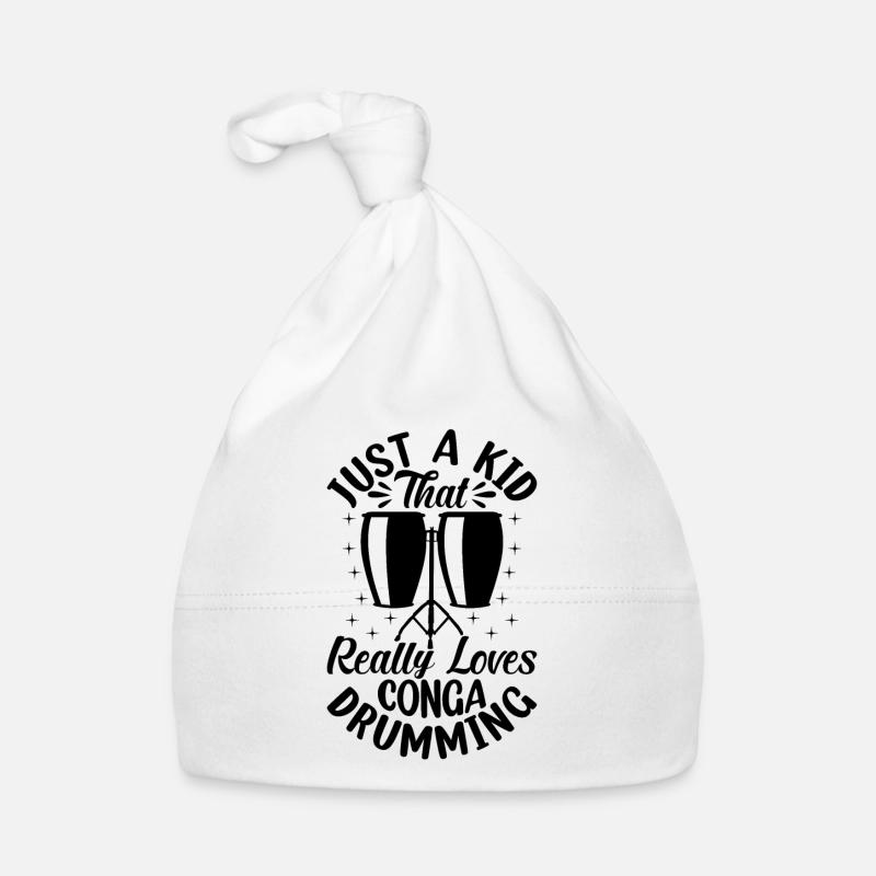 Just A Kid That Really Loves Conga Drumming - Cong Baby Bio-Mütze