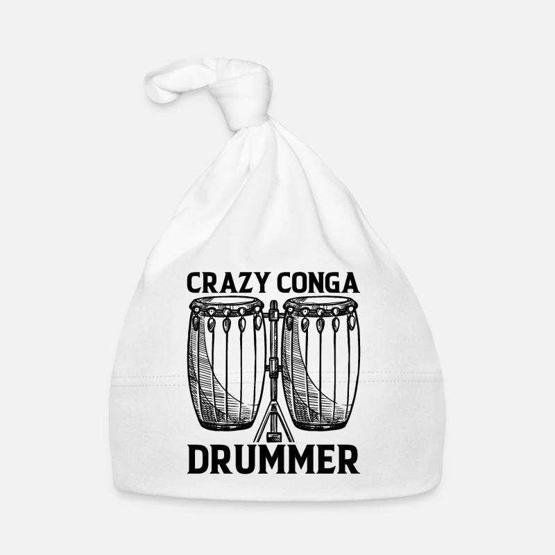 Conga Player Conga Drums - Crazy Conga Drummer Baby Bio-Mütze