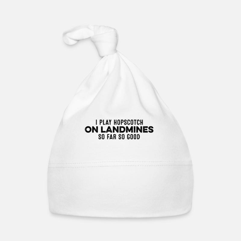 Je joue à la marelle sur les mines terrestres jusqu’à présent si bien cool Bonnet bio Bébé