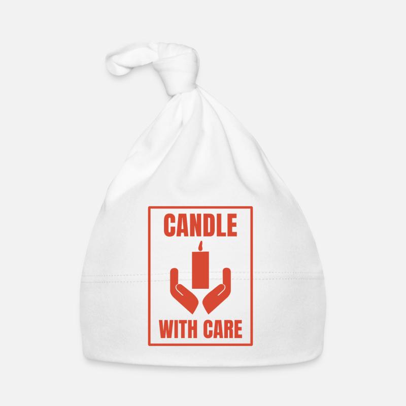 Bougie amusante avec message d'attention Bonnet bio Bébé