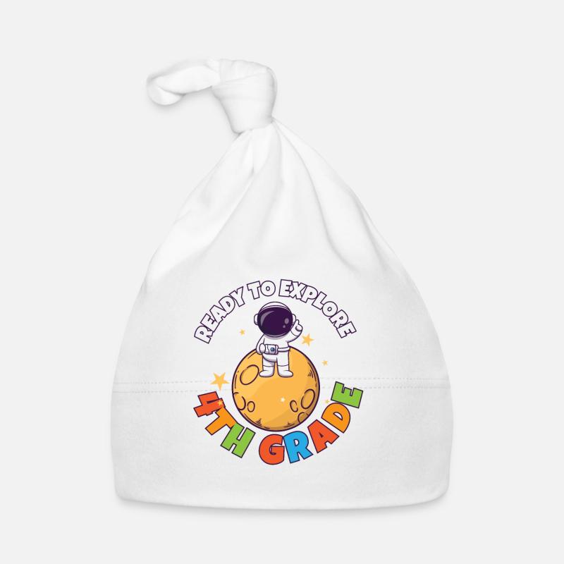 Back To School Day Ready to Explore 4th Grade Organic Baby Cap