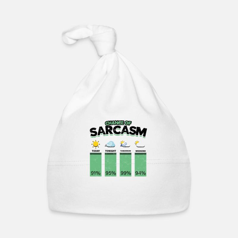 Chance Of Sarcasm - Forecast - Humor Organic Baby Cap