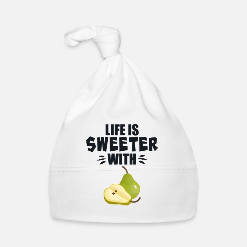 Life Is Sweeter With Pear Organic Baby Cap