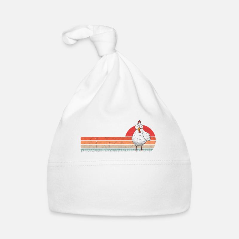 Poulet Rétro Poulet Vintage Bonnet bio Bébé