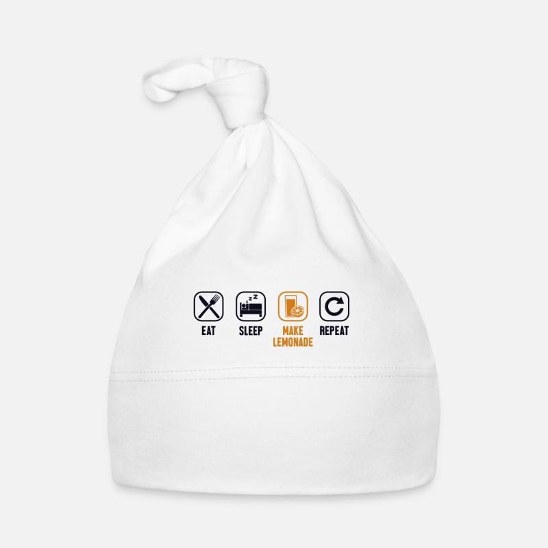 Eat Sleep Make Lemonade Repeat Lemonade Organic Baby Cap