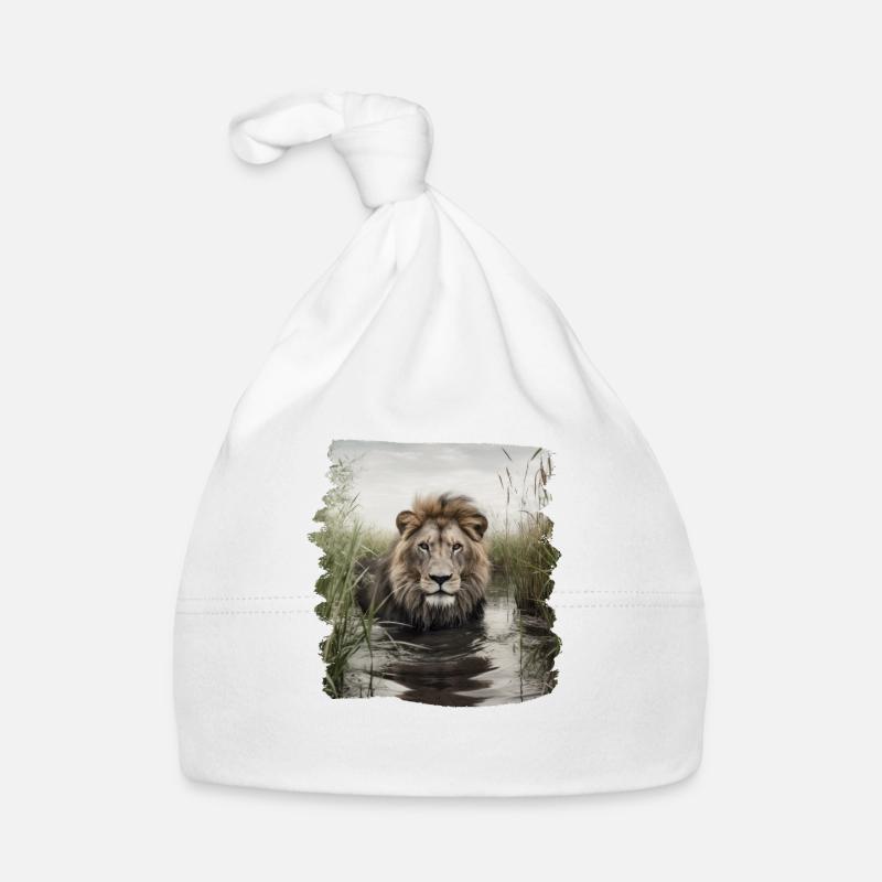 Löwen realistic Löwe Baby Bio-Mütze