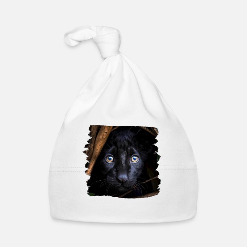 schwarzer Panther realistic Panther Baby Bio-Mütze