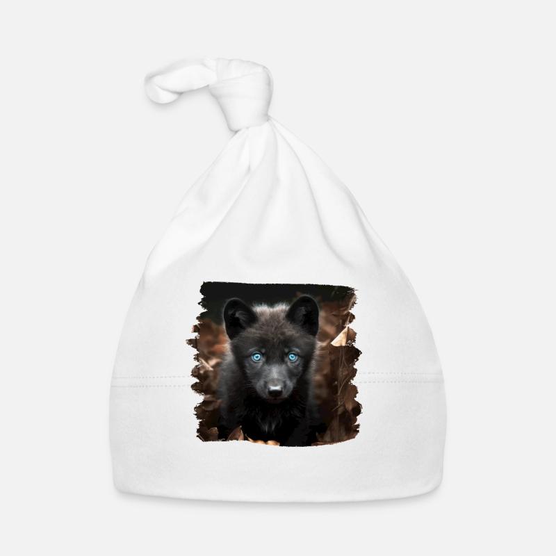 Wölfe realistic Wolf Baby Bio-Mütze