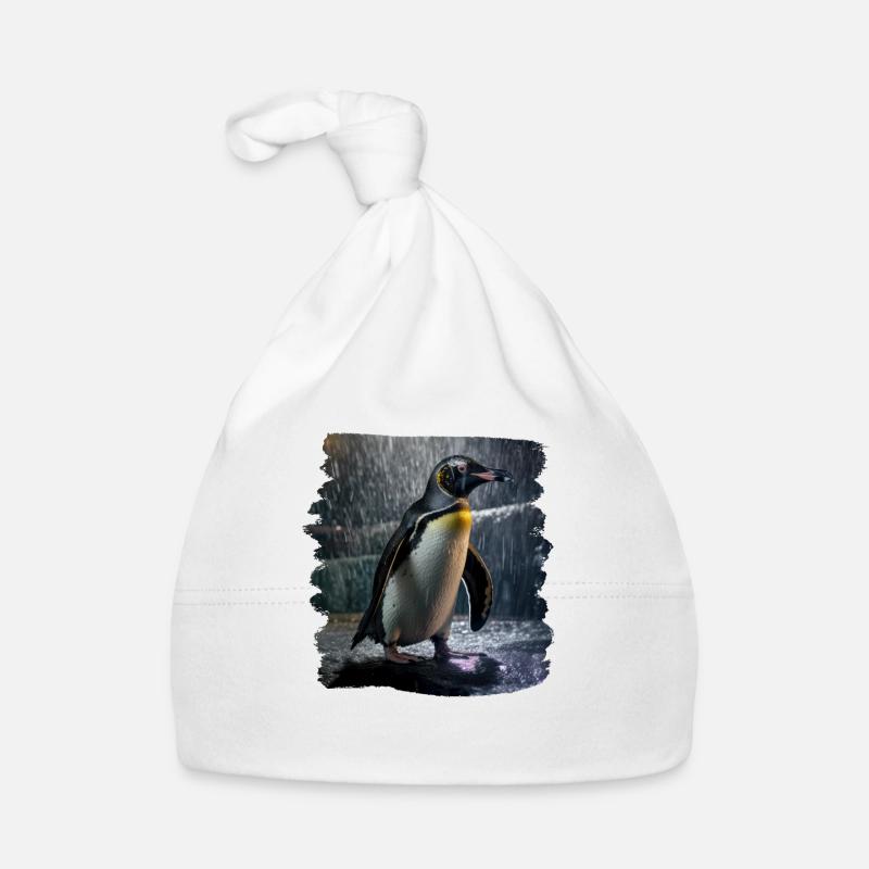 Penguins realistic penguin Organic Baby Cap