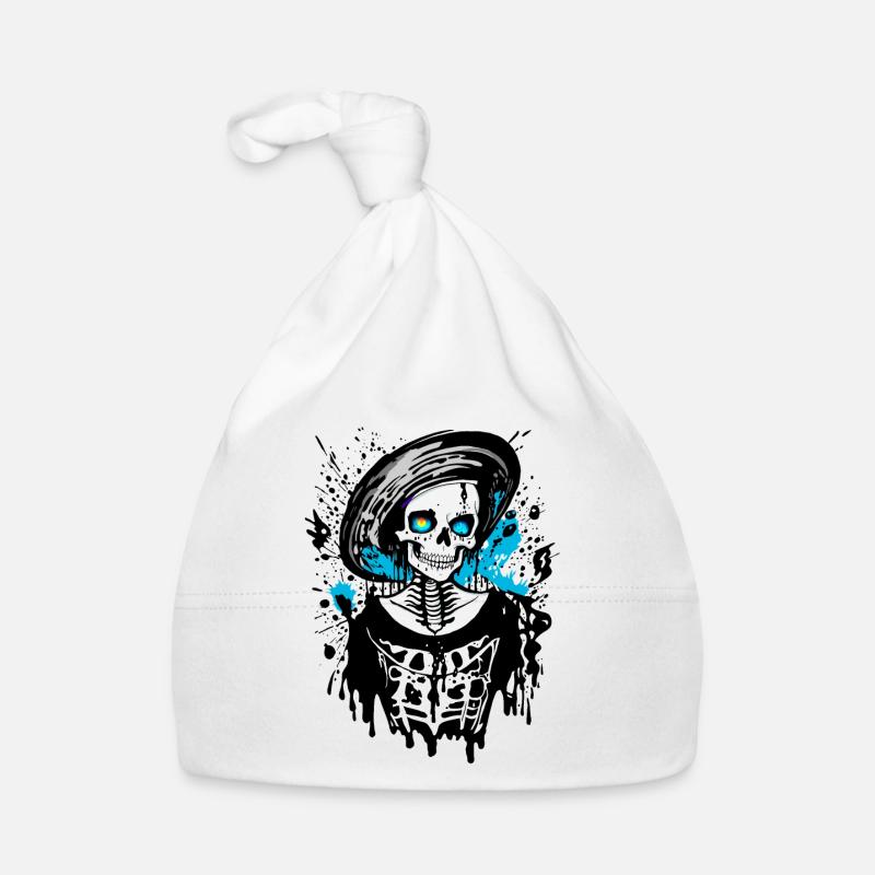 Lady Bones - Baby Bio-Mütze - Weiß