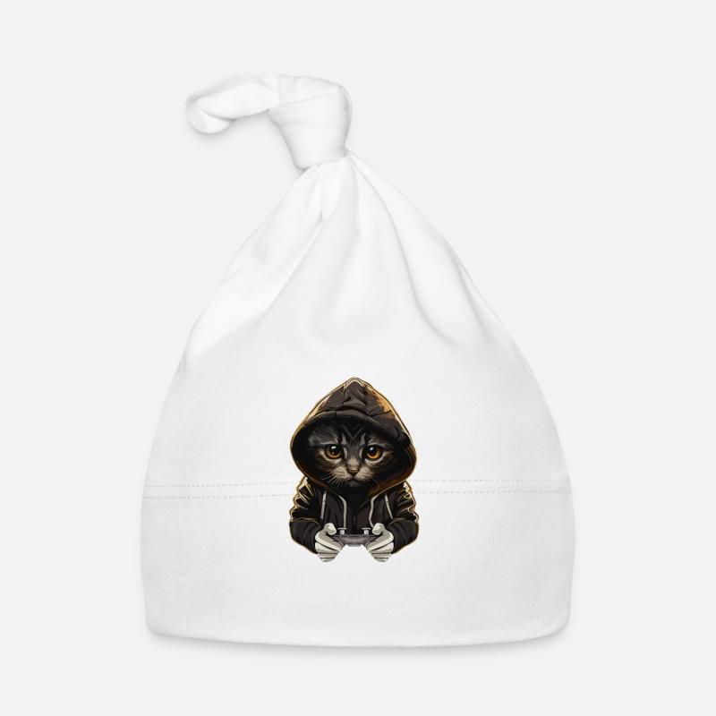 Gamer Cat Cooler Consoles Player Organic Baby Cap
