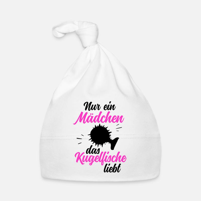 Mädchen das Kugelfisch liebt Riesenkugelfisch Baby Bio-Mütze