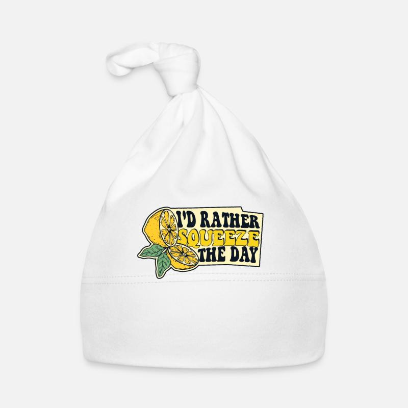 I'd Rather Squeeze The Day Limonade Liebhaber Baby Bio-Mütze