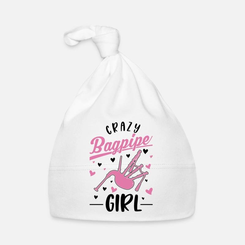 Verrücktes Dudelsack Mädchen Baby Bio-Mütze