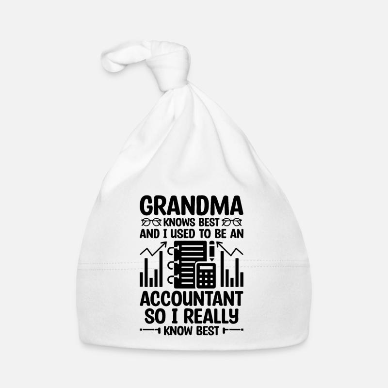 Grand-mère à la retraite Pensioner Comptable Banque Bonnet bio Bébé