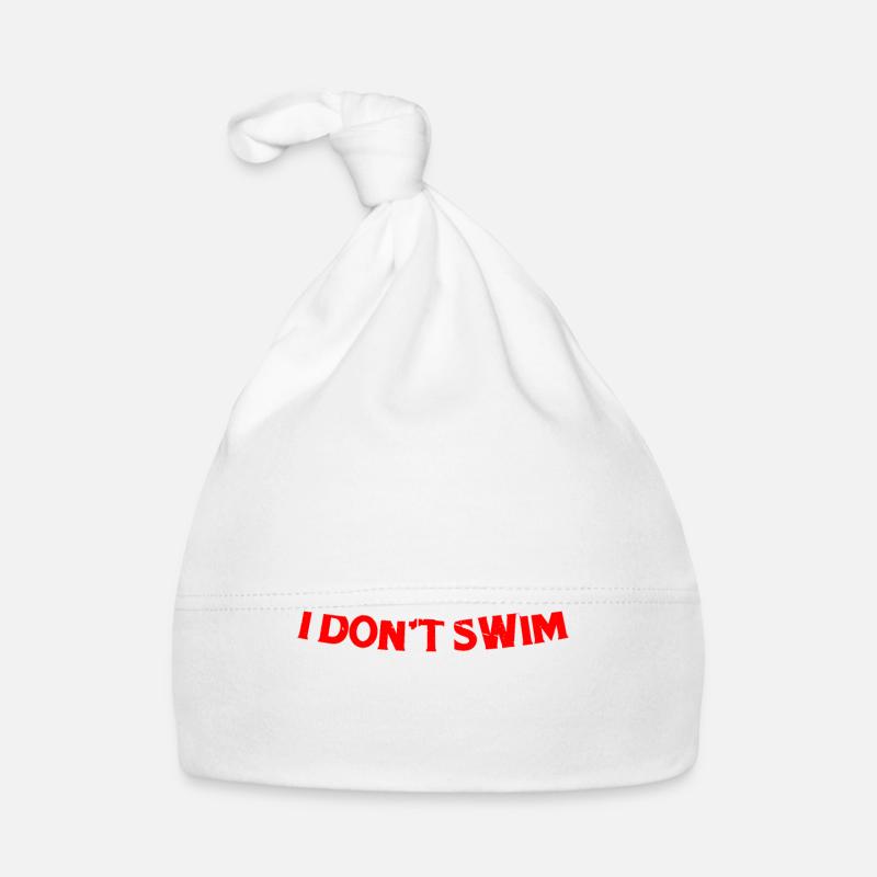 I Don't Swim I Fly 2 - Baby Bio-Mütze - Weiß