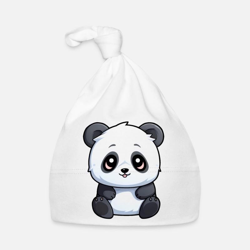 Panda mignon Bonnet bio Bébé