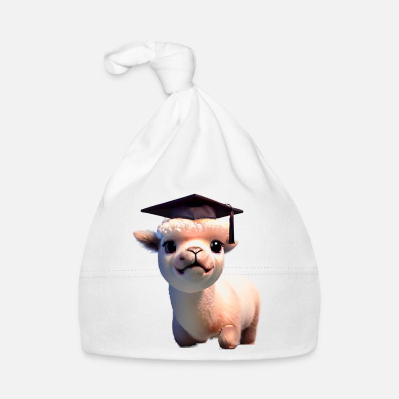 Bachelor Alpaka Studium Absolvent Schulabschluss Baby Bio-Mütze