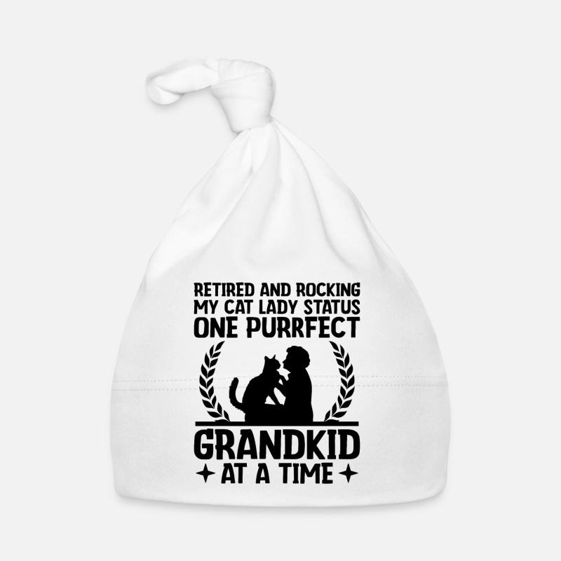 Amoureux des chats Grand-mère retraitée Retraité Propriétaire de chat Chat Bonnet bio Bébé