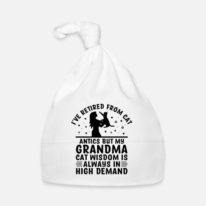 Amoureux des chats Grand-mère retraitée Retraité Propriétaire de chat Chat Bonnet bio Bébé