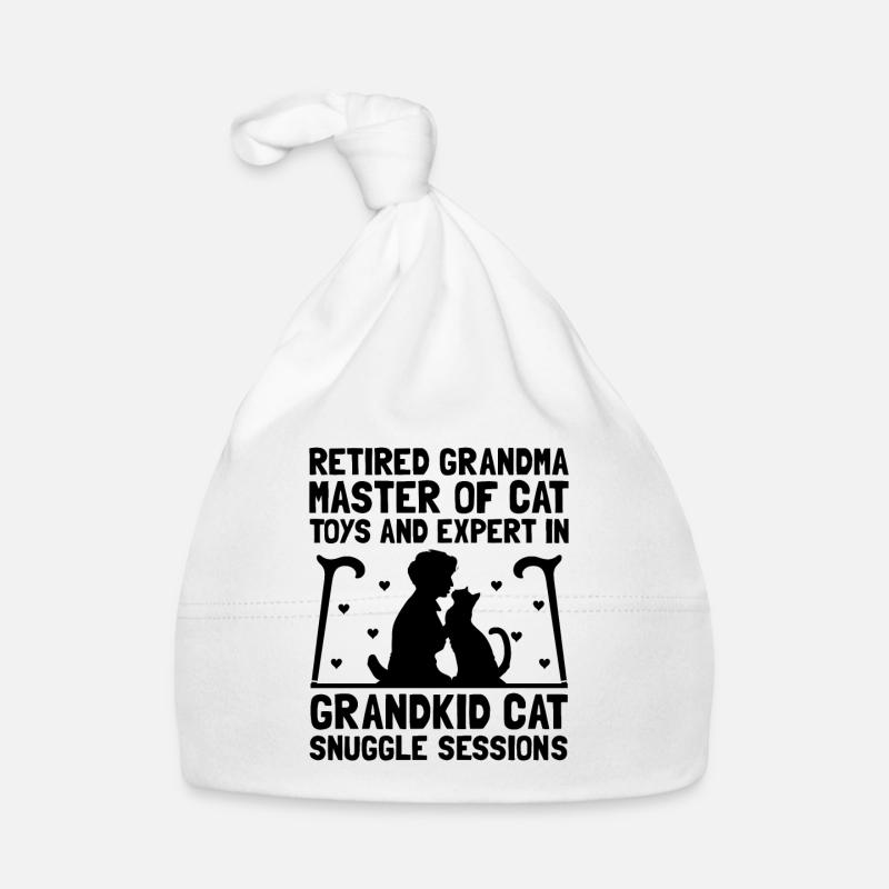 Amoureux des chats Grand-mère retraitée Retraité Propriétaire de chat Chat Bonnet bio Bébé