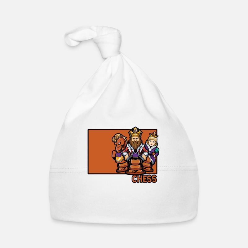 Chess Doodle Chinese Hanzi Queen Player Organic Baby Cap