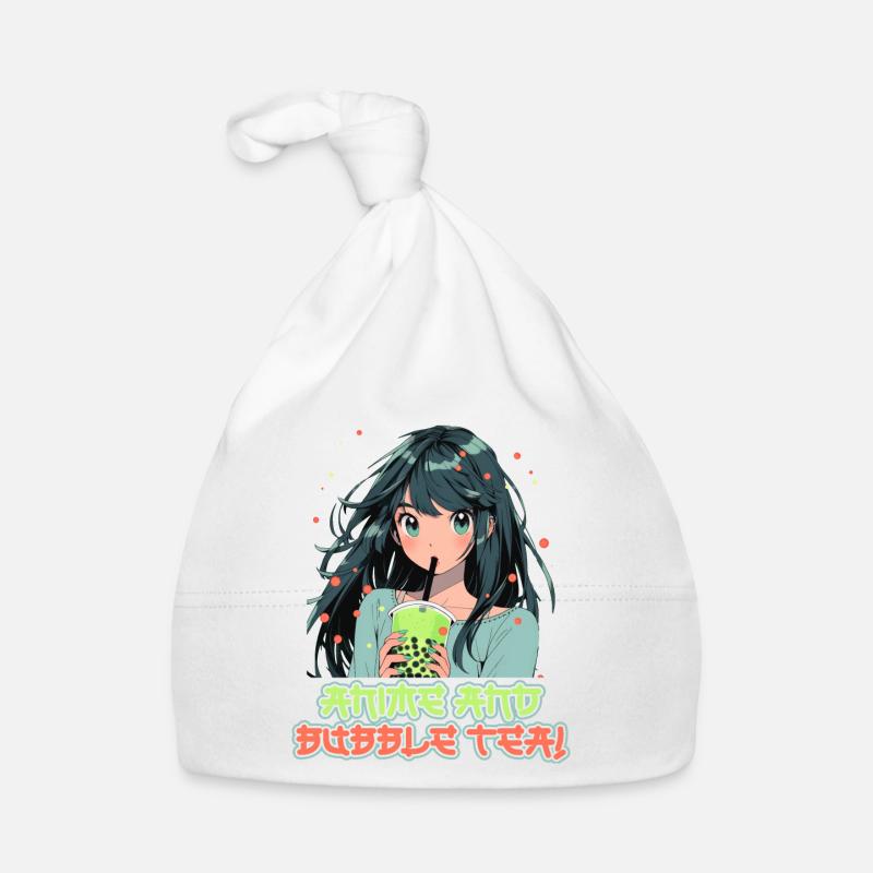 Anime and Boba Bubble Tea Organic Baby Cap