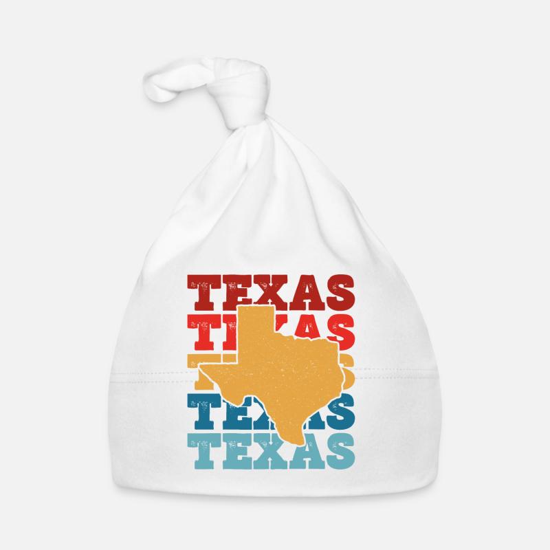 Texas Coloré Rétro Blanc Bonnet bio Bébé